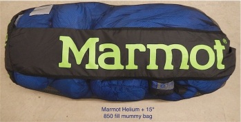 Marmot Helium + 15° Bag